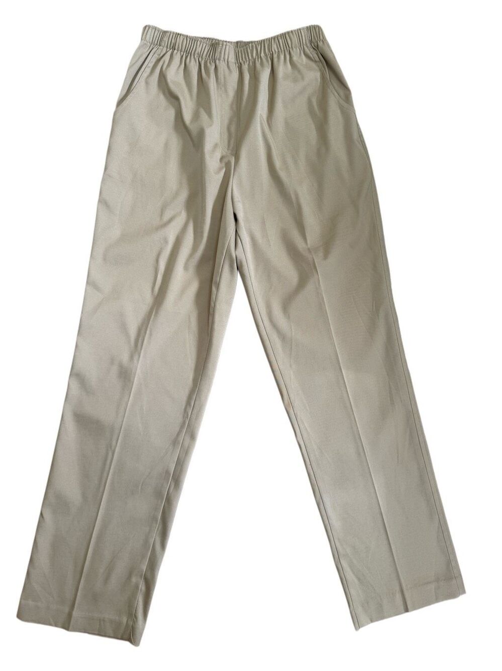 Allison Daley women’s 90’s tan pull on pants straight leg comfy dressy casual